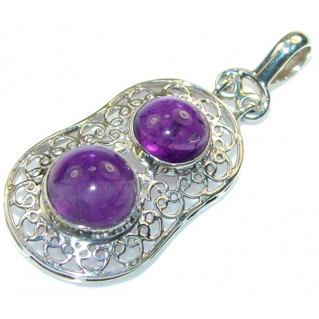 Amazing! Purple Amethyst Sterling Silver Pendant