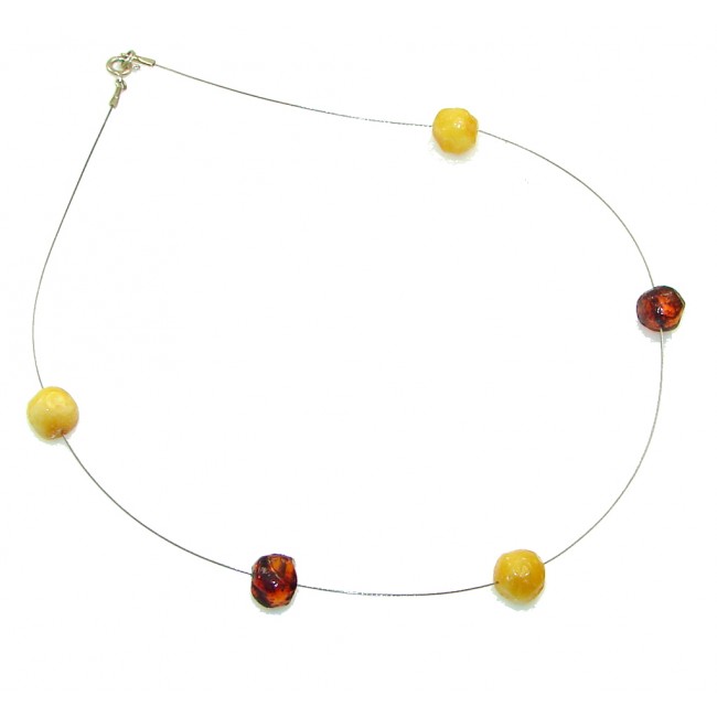 Perfect! Polish Amber Sterling Silver necklace