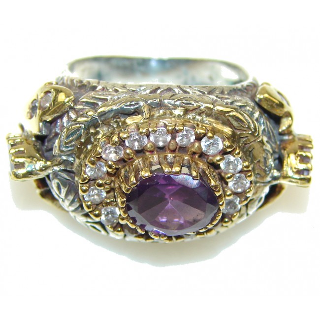 Victorian Style! Alexandrite Quartz Sterling Silver Ring s. 8 1/2
