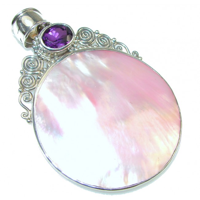 Pink Beauty! Blister Pearl Sterling Silver pendant