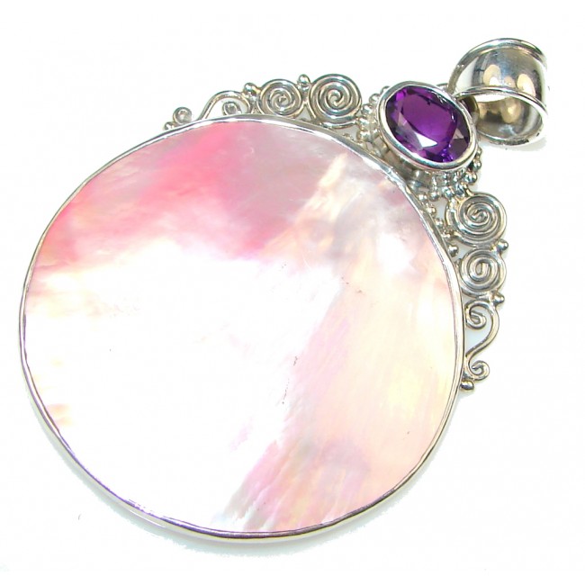 Pink Beauty! Blister Pearl Sterling Silver pendant