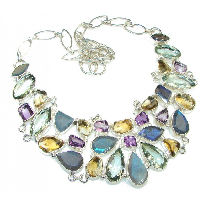 Love Attraction! Blue Labradorite Sterling Silver necklace