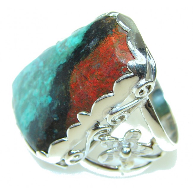 Grand Taxco! Red Sonora Jasper Sterling Silver ring s. 9 1/4