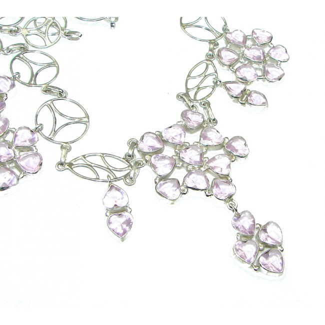 Exclusive! Delicate Pink Topaz Sterling Silver necklace