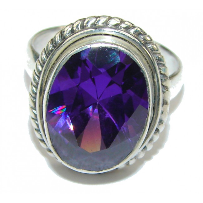 True Emotion! Created Alexandrite Sterling Silver Ring s. 8 1/4