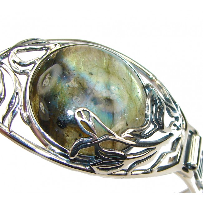Beautiful Design! AAA Blue Labradorite Sterling Silver Bracelet
