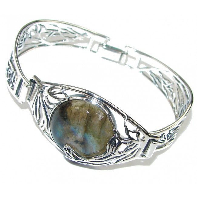 Beautiful Design! AAA Blue Labradorite Sterling Silver Bracelet