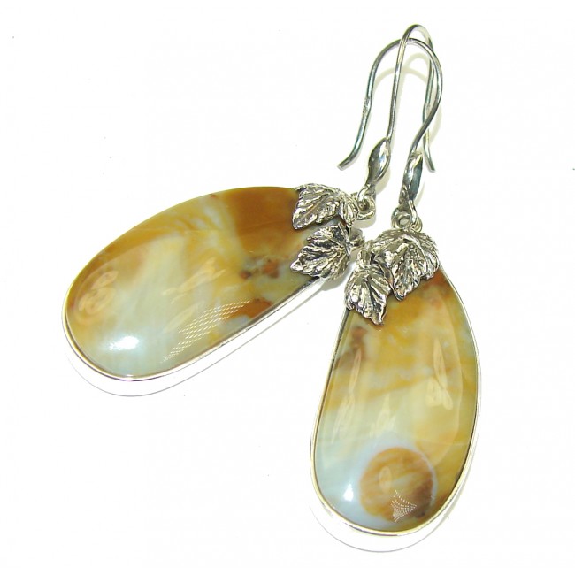 Pure Beauty! Montana Agate Sterling Silver earrings / Long