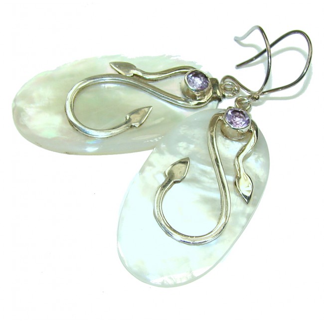 Genuine Silver Blister Pearl Sterling Silver earrings