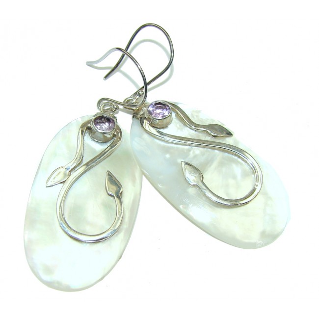 Genuine Silver Blister Pearl Sterling Silver earrings