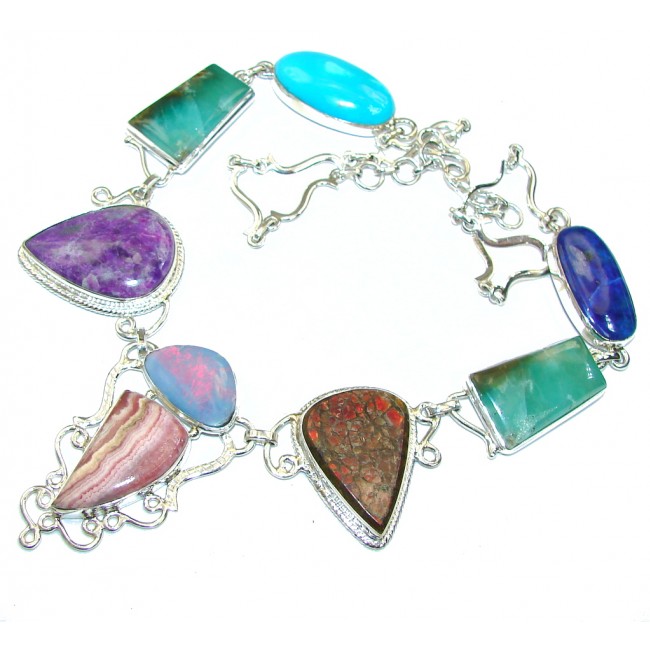 Tropical Glow! Multigem Sterling Silver Necklace