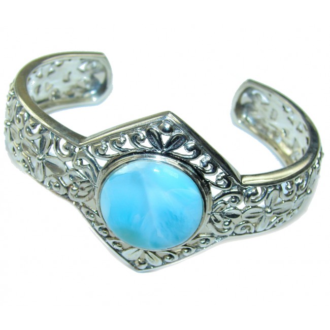Bali Dream AAA Blue Larimar Sterling Silver Bracelet / Cuff