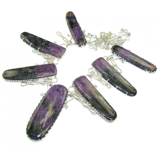 Lavender Secret!! Purple Charoite Sterling Silver Necklace