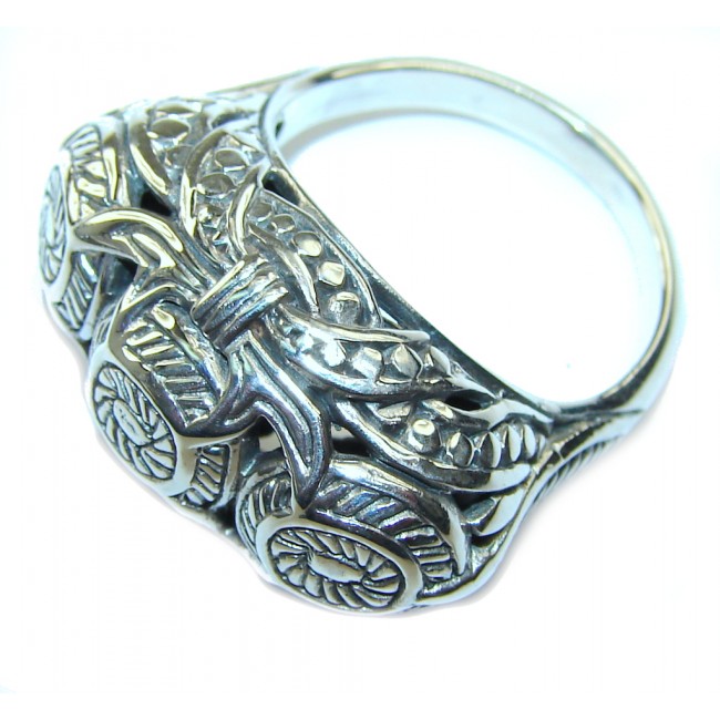 Luck Has it Bali Handcrafted Silver Sterling Silver Ring s. 8