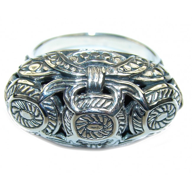 Luck Has it Bali Handcrafted Silver Sterling Silver Ring s. 8