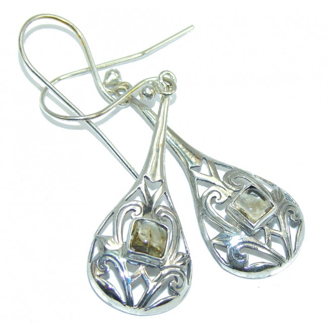 Precious Smoky Topaz Sterling Silver earrings