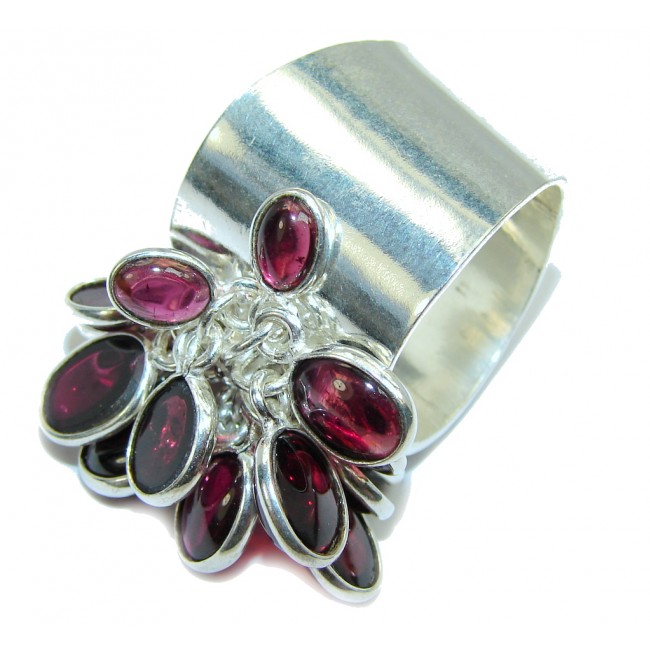 Excellent Purple Tourmaline Sterling Silver Ring s. 9