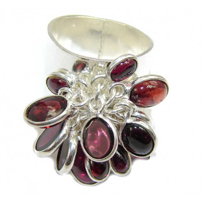 Excellent Purple Tourmaline Sterling Silver Ring s. 9