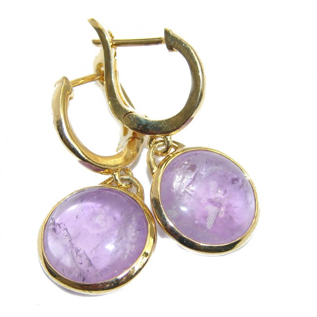 Pure Perfection Purple Amethyst gold over Sterling Silver earrings
