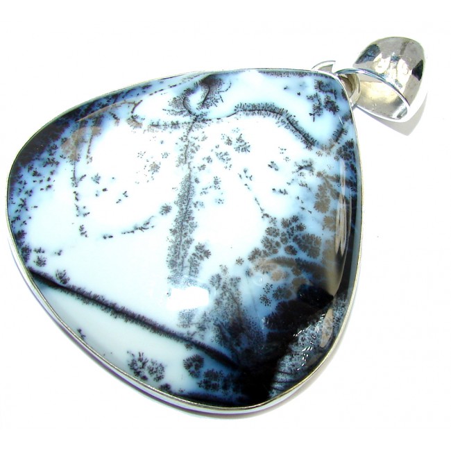 Just Glow AAA Russian Dendritic Agate Sterling Silver Pendant