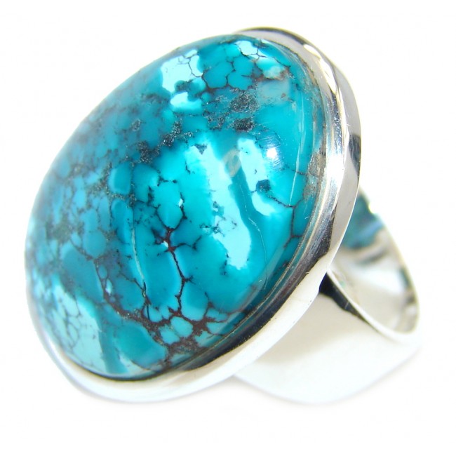 Ocean Copper vains Blue Turquoise Sterling Silver Ring s. 7 1/2