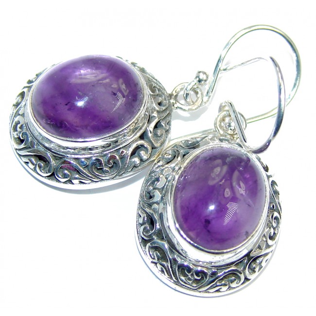 Perfect Purple Amethyst Sterling Silver earrings