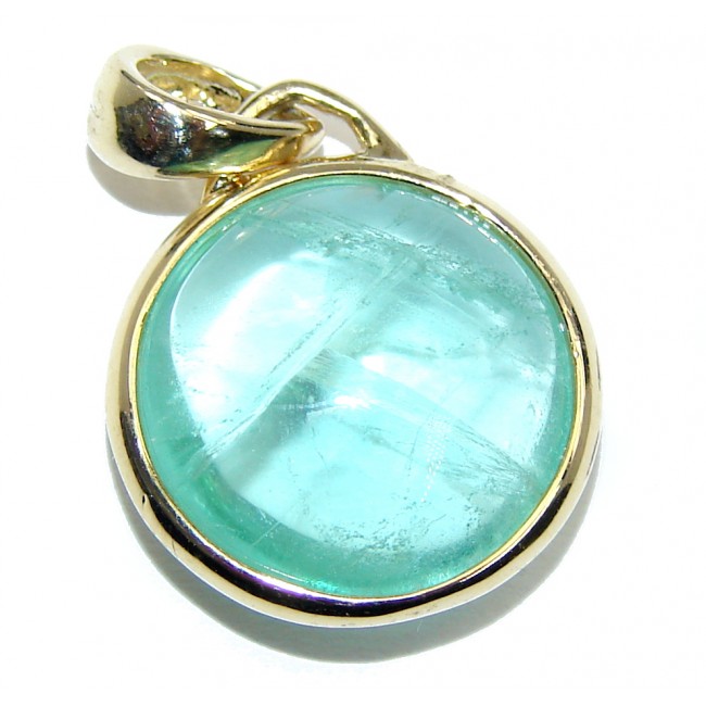 Petite Delicate Green Amethyst Gold Over Sterling Silver Pendant