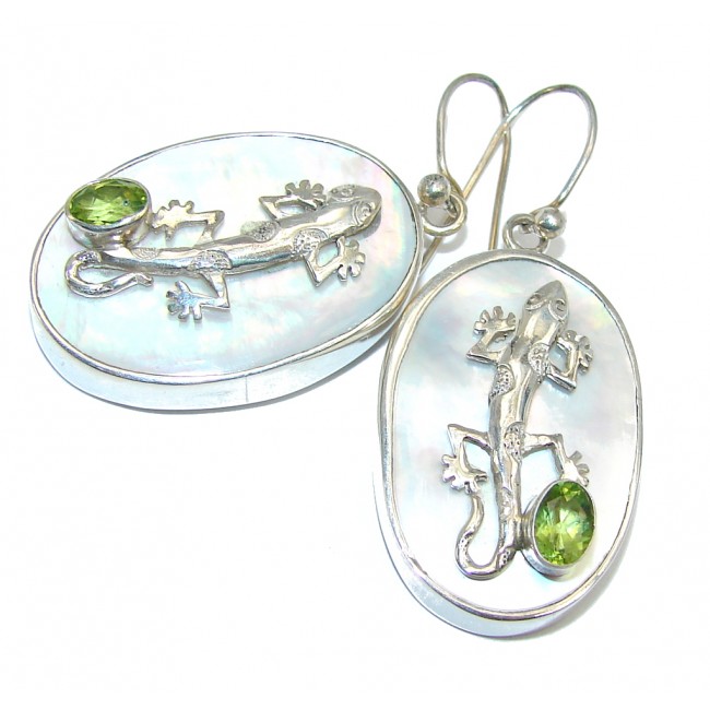 Lizards Blister Pearl Sterling Silver earrings