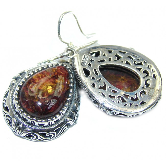 Classic Golden Pietersite Sterling Silver hand made Earrings