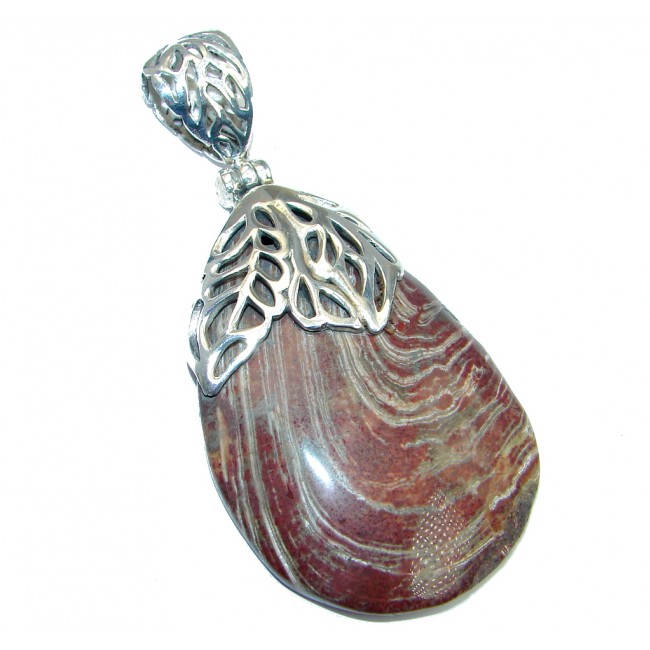 Incredible Red Lace Jasper Sterling Silver handmade Pendant