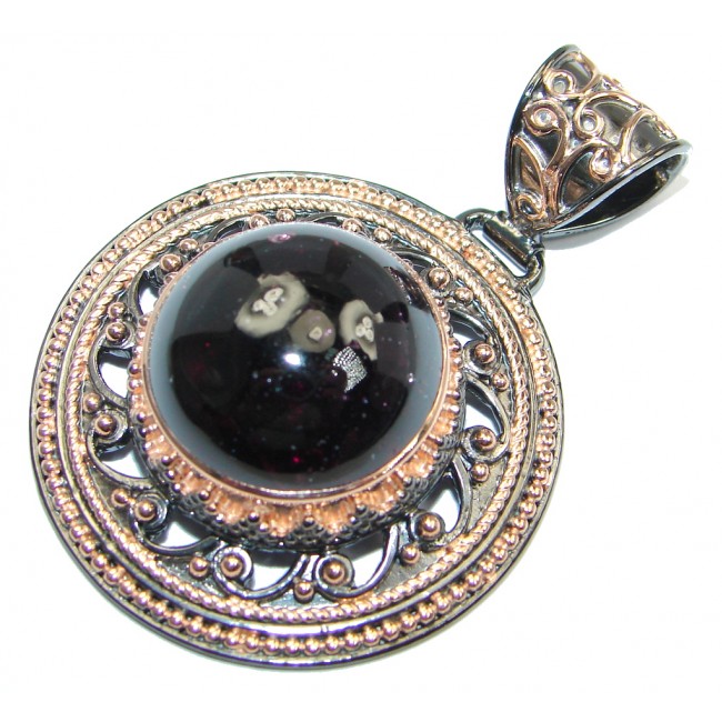 Secret AAA genuine Tourmaline Rose Gold plated over Sterling Silver Pendant