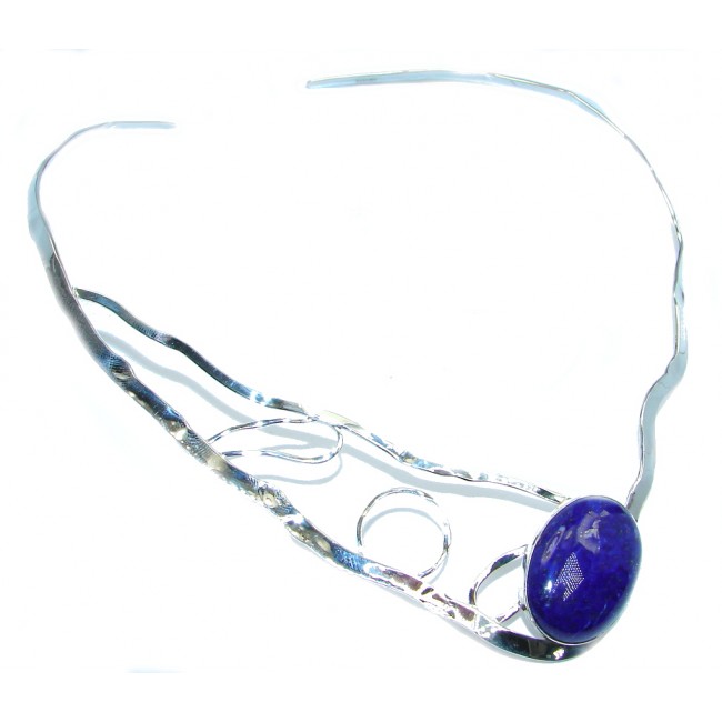Modern Concept Lapis Lazuli Sterling Silver necklace