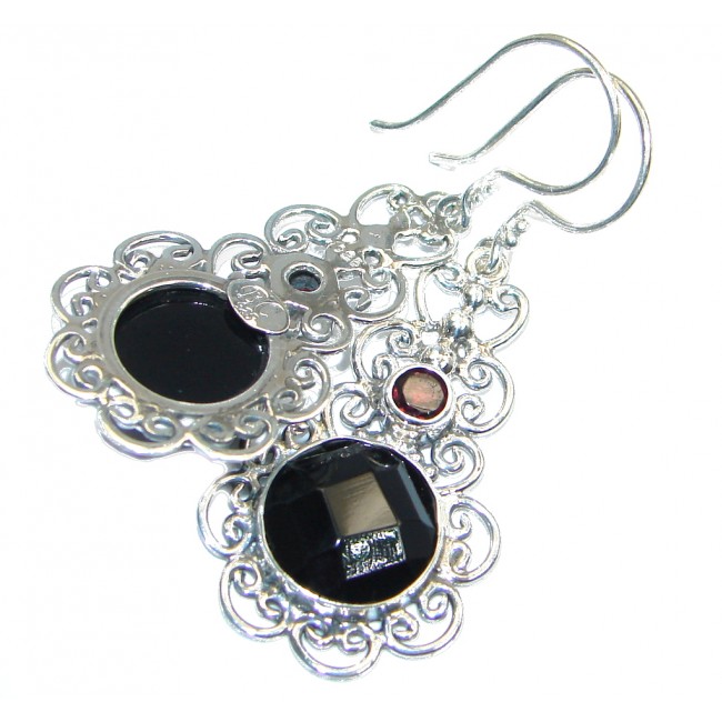 Perfect Aura Black Onyx Sterling Silver earrings