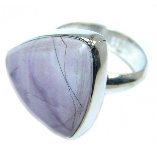 Amazing Purple Tiffany Jasper Sterling Silver ring size adjustable