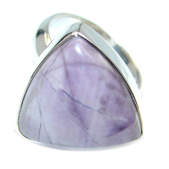 Amazing Purple Tiffany Jasper Sterling Silver ring size adjustable