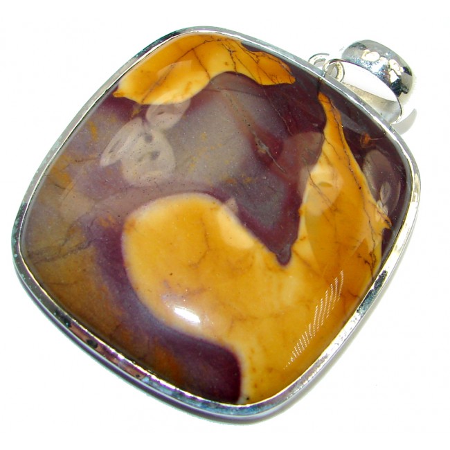 Large Fancy AAA quality Mookaite Sterling Silver handmade Pendant