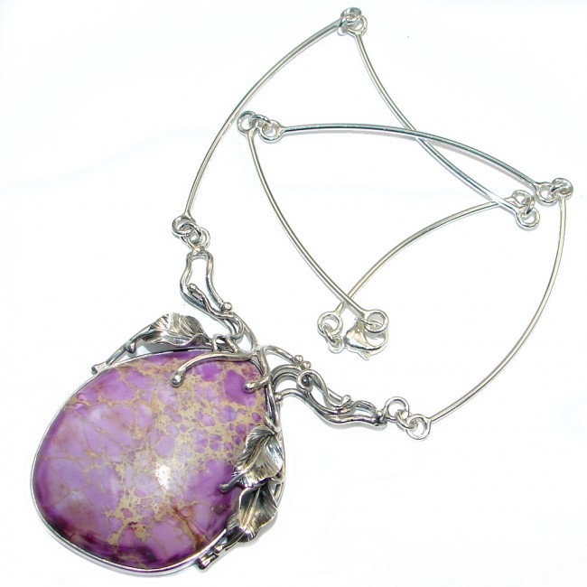 Stella Purple Sea Sediment Jasper Sterling Silver handmade necklace