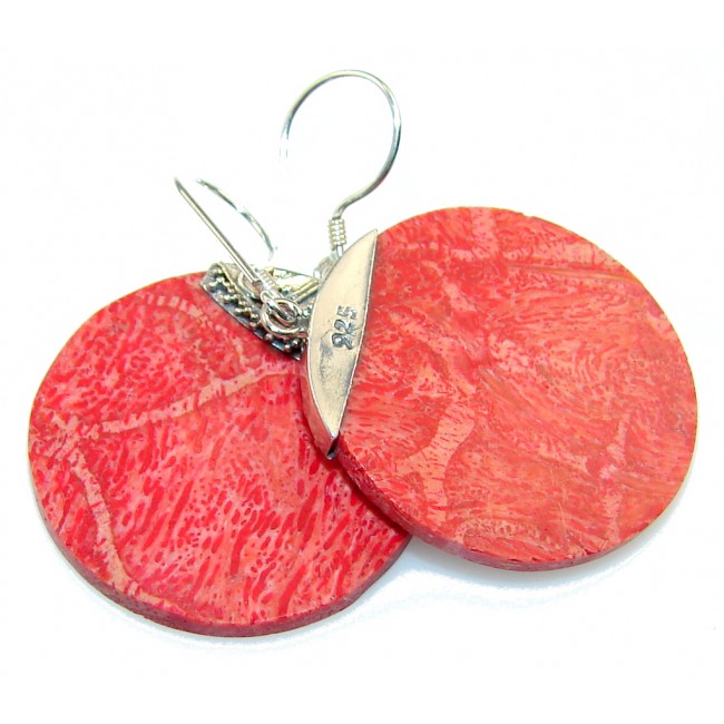 Perfect Fossilized Coral Sterling Silver earrings