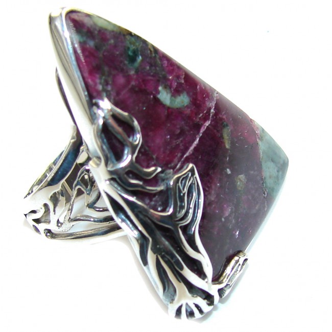 Natural AAA Russian Eudialyte Sterling Silver Ring s. 7 - adjustable