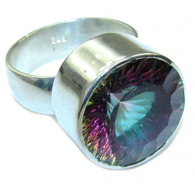Big! Tropical Magic Topaz Sterling Silver Ring s. 11