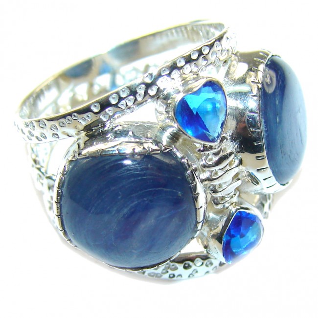 Pale Beauty Blue Kyanite Sterling Silver Ring s. 9