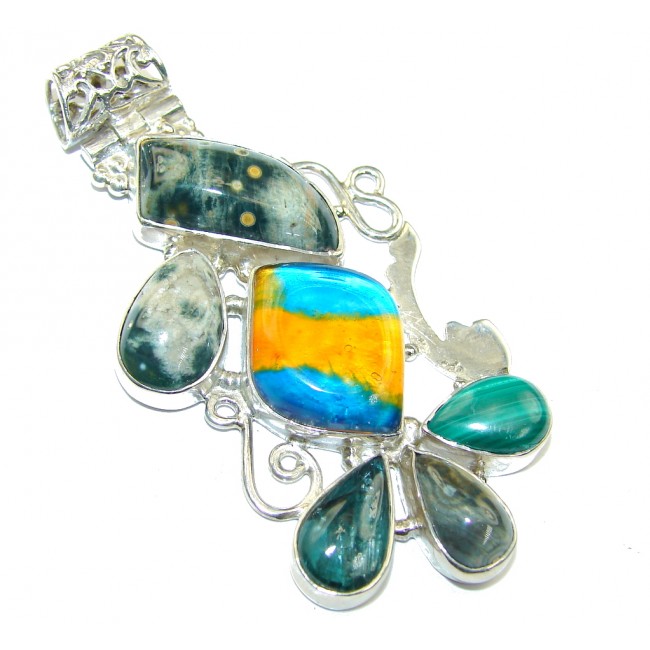 Fashion Beauty Dichroid Glass Sterling Silver Pendant