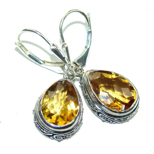 Delicate Yellow Citrine Sterling Silver earrings