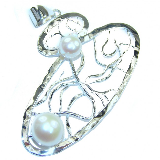 Galaxy Two Pearls Sterling Silver Pendant