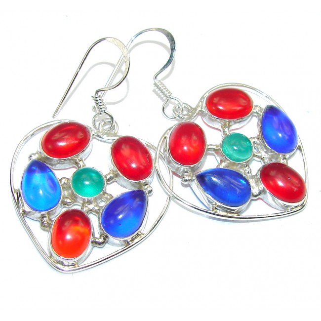 Happy Life Multicolor Quartz Sterling Silver earrings