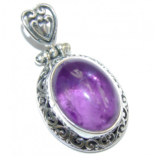 Petite Purple Amethyst Sterling Silver Pendant