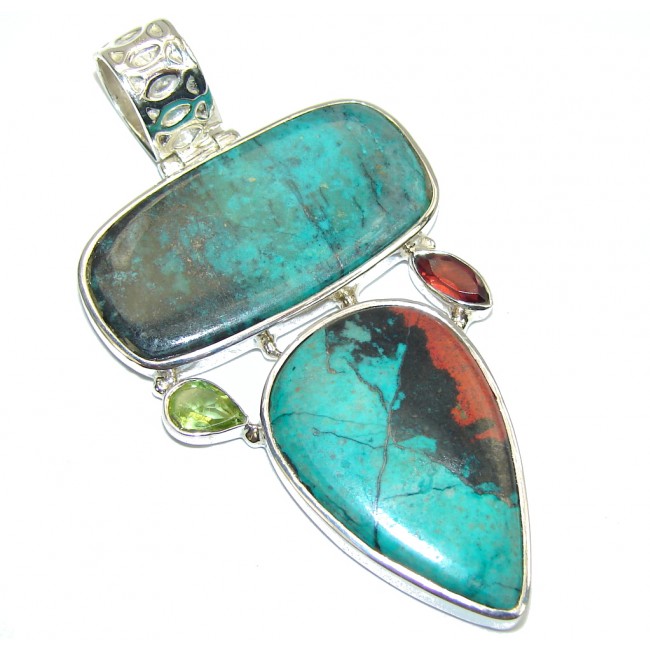 Awesome Red Sonora Jasper Sterling Silver Pendant