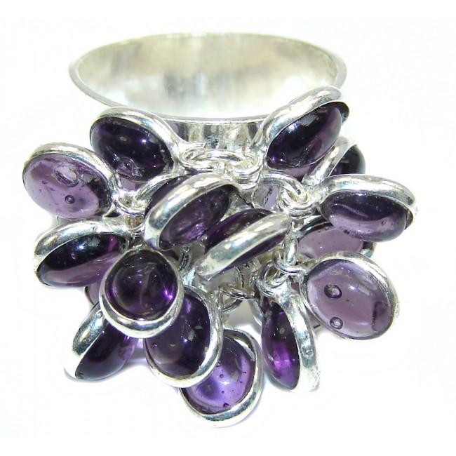 Great Style created Amethsyt Sterling Silver Ring s. 7