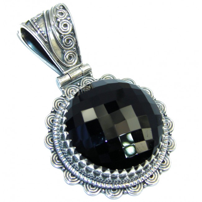 Just Perfect! Black Onyx Sterling Silver Pendant