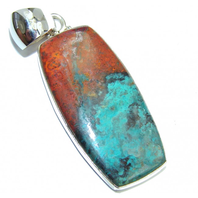 Excellent AAA Red Sonora Jasper Sterling Silver Pendant
